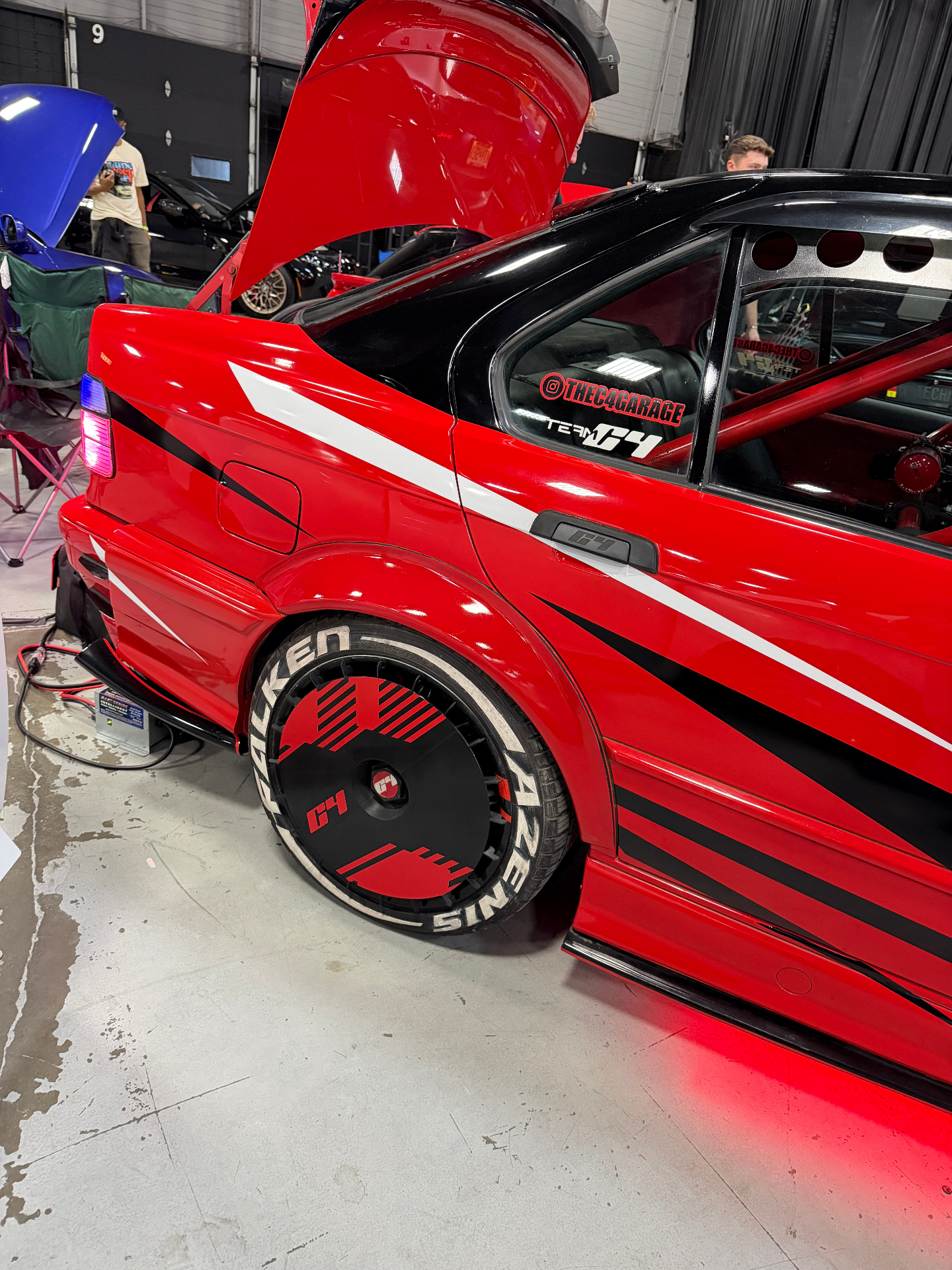 Rear quarter with custom wheel cap
