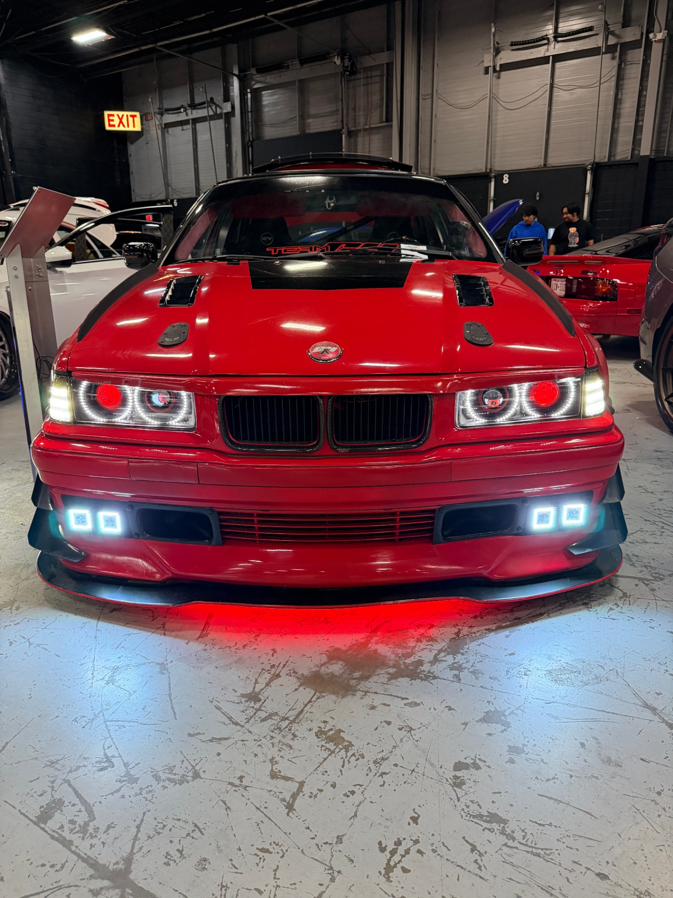 Front with halo headlights lit